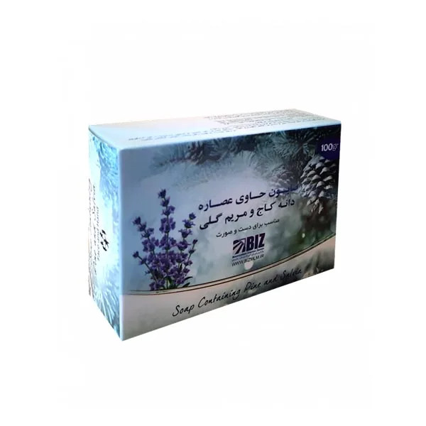 صابون گیاهی دانه کاج و مریم گلی دکتر بیز برای کنترل چربی و کاهش جوش صورت
